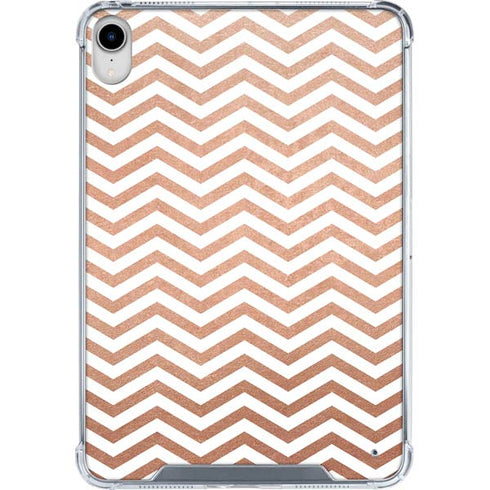 Rose Gold Chevron iPad 11th Gen (2025) Clear Case