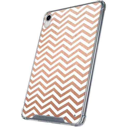 Rose Gold Chevron iPad 11th Gen (2025) Clear Case