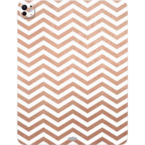 Rose Gold Chevron iPad Pro 13in M4 (2024) Skin