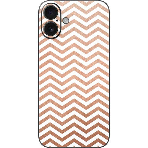 Rose Gold Chevron iPhone 16 Plus Skin