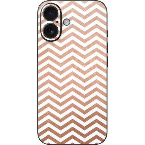 Rose Gold Chevron iPhone 16 Skin