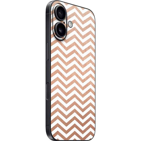 Rose Gold Chevron iPhone 16 Skin