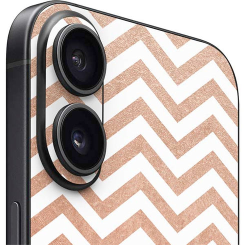 Rose Gold Chevron iPhone 16 Skin