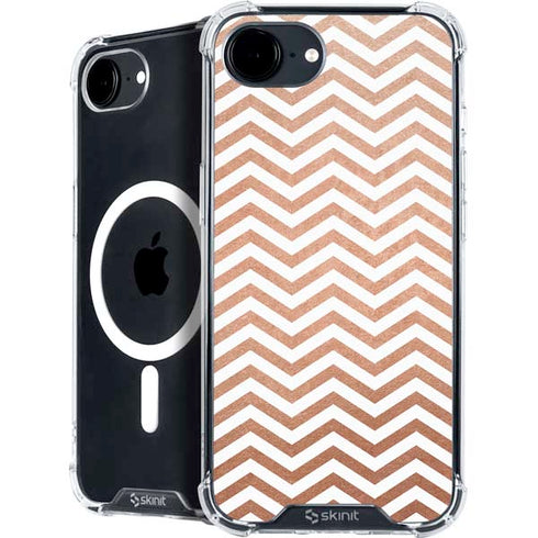 Rose Gold Chevron iPhone 16e MagSafe Case