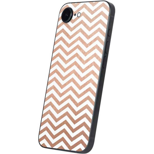 Rose Gold Chevron iPhone 16e Skin