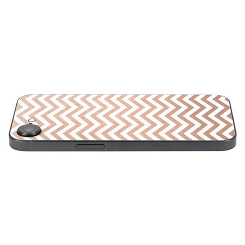 Rose Gold Chevron iPhone 16e Skin