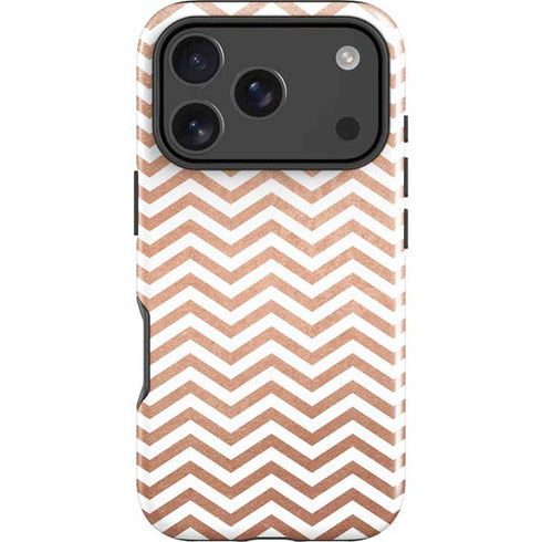 Rose Gold Chevron iPhone 18 Pro Impact Case