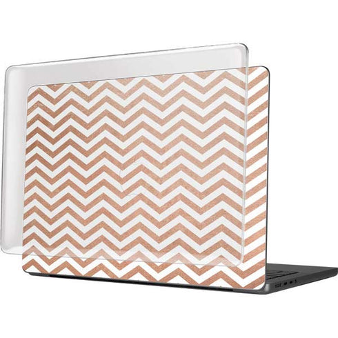 Rose Gold Chevron MacBook Pro 14in (2021-24) Case plus Skin