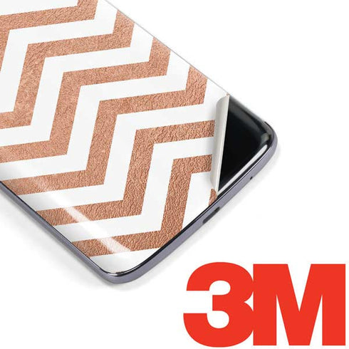 Rose Gold Chevron Moto E5 Plus Skin