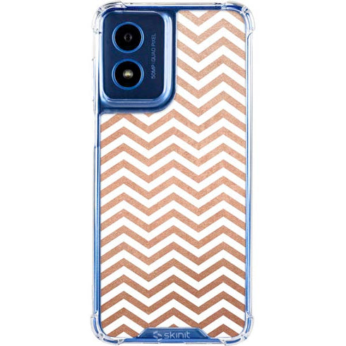 Rose Gold Chevron Moto G 5G (2024) Clear Case