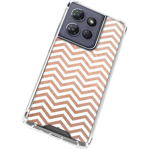 Rose Gold Chevron Moto G Stylus 5G (2025) Clear Case