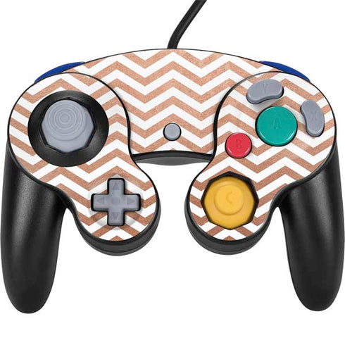 Rose Gold Chevron Nintendo Skins