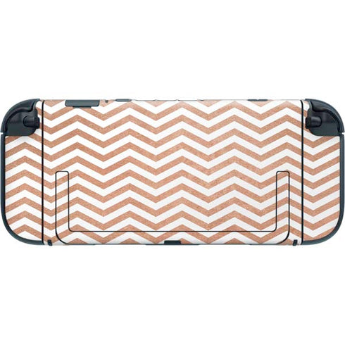 Rose Gold Chevron Nintendo Switch 2 (2025) with Joy-Con Skin