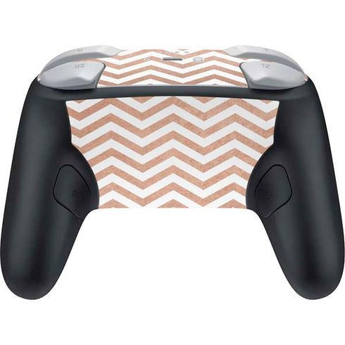 Rose Gold Chevron Nintendo Switch 2 (2025) Pro Controller Skin