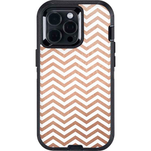 Rose Gold Chevron Otterbox Defender iPhone Skin