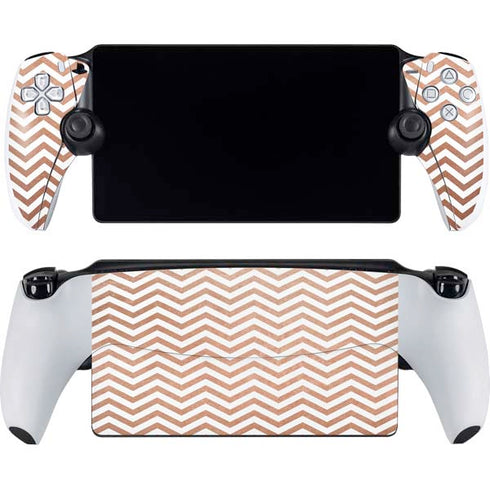 Rose Gold Chevron PlayStation Portal Remote Player Skin
