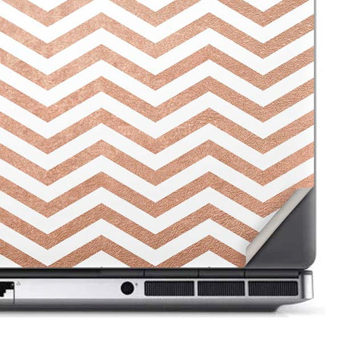 Rose Gold Chevron Dell Precision Skin