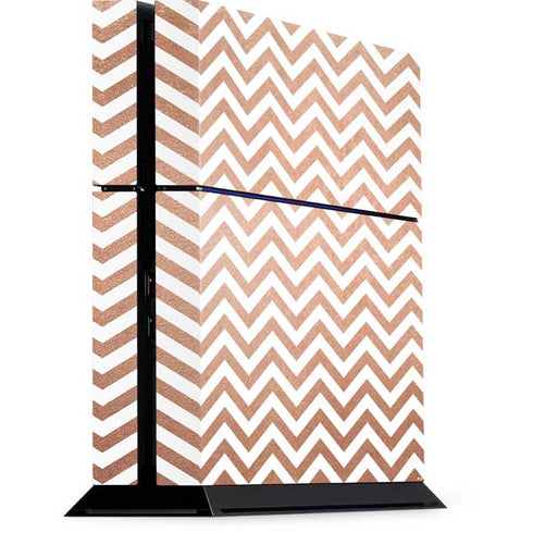 Rose Gold Chevron PlayStation PS4 Skins
