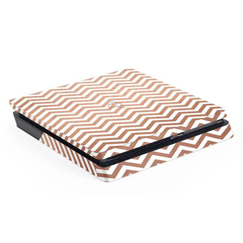 Rose Gold Chevron PS4 Slim Skin