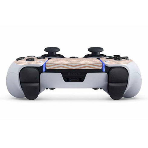 Rose Gold Chevron PS5 DualSense Edge Pro Controller Skin