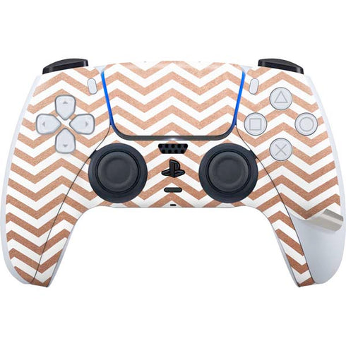 Rose Gold Chevron PS5 Pro Bundle Skin