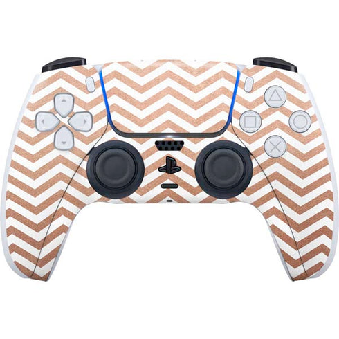 Rose Gold Chevron PlayStation PS5 Skins