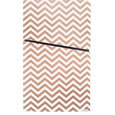 Rose Gold Chevron PS5 Slim Digital Edition Console Skin