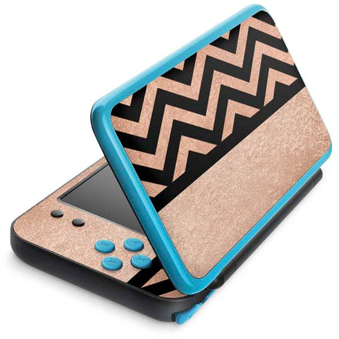 Rose Gold Chevron Split Nintendo Skins