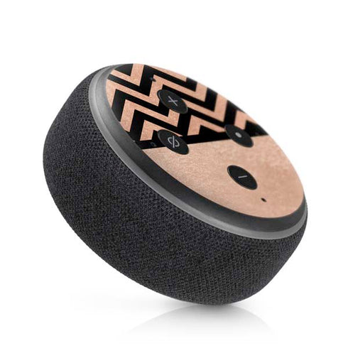 Rose Gold Chevron Split Amazon Echo Dot Skin