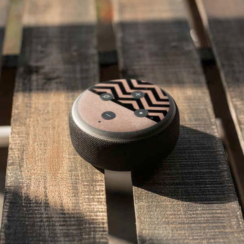 Rose Gold Chevron Split Amazon Echo Dot Skin