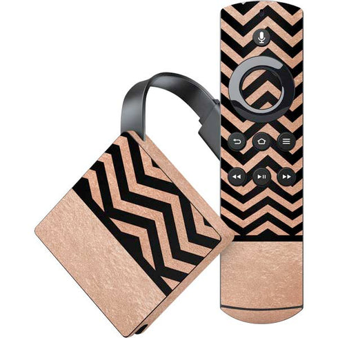Rose Gold Chevron Split Amazon Fire TV Skin