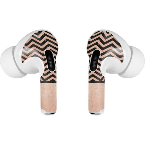 Rose Gold Chevron Split AirPods Skins