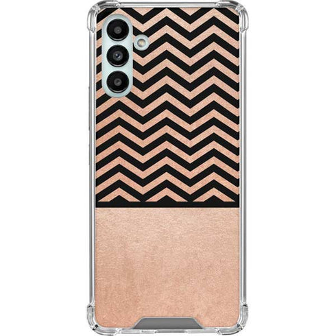 Rose Gold Chevron Split Galaxy A13 5G Clear Case