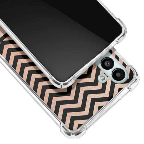 Rose Gold Chevron Split Galaxy A13 5G Clear Case