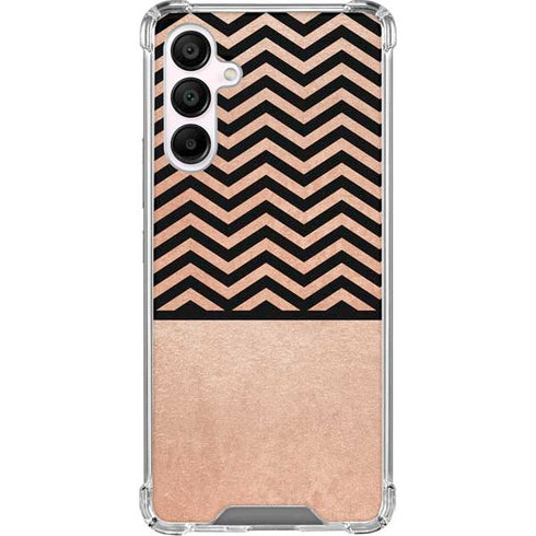 Rose Gold Chevron Split Galaxy A16 5G Clear Case