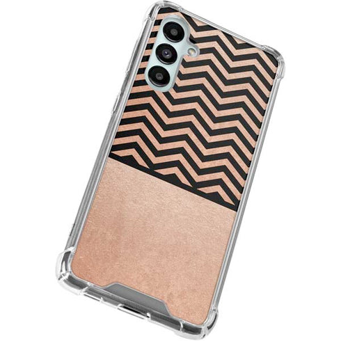 Rose Gold Chevron Split Galaxy A16 5G Clear Case