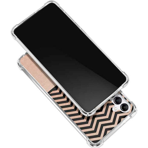 Rose Gold Chevron Split Galaxy A16 5G Clear Case
