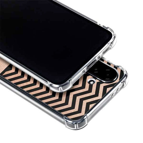 Rose Gold Chevron Split Galaxy A36 5G Clear Case