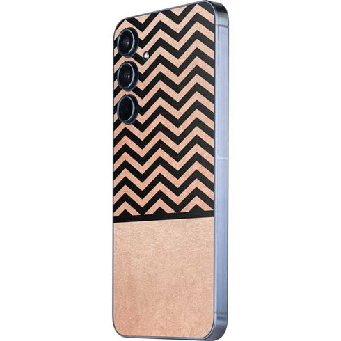 Rose Gold Chevron Split Galaxy A55 5G Skin