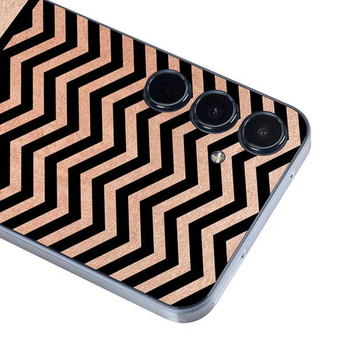 Rose Gold Chevron Split Galaxy A55 5G Skin