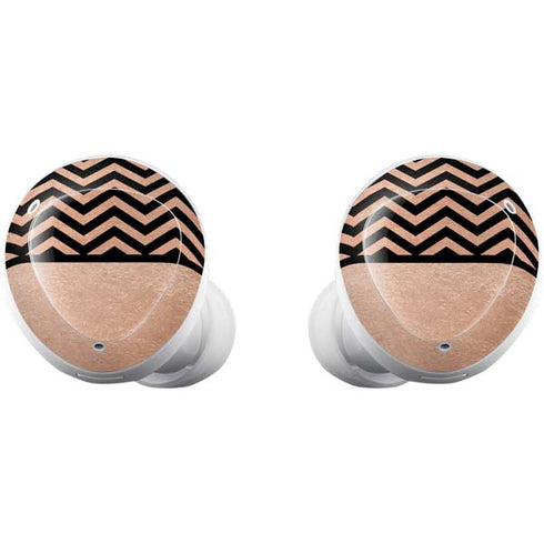 Rose Gold Chevron Split Galaxy Buds Plus Skin