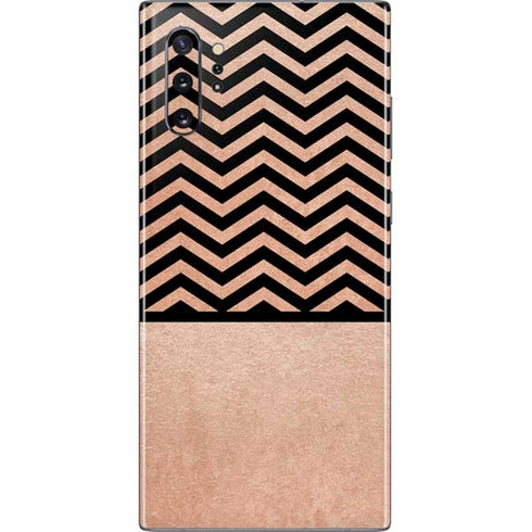 Rose Gold Chevron Split Galaxy Note 10 Plus Skin