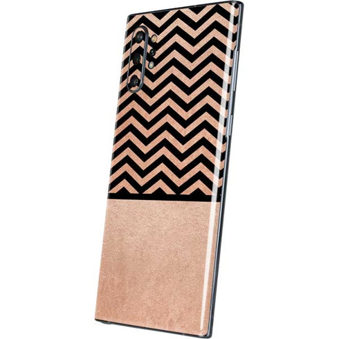 Rose Gold Chevron Split Galaxy Note 10 Plus Skin