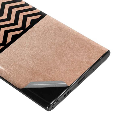 Rose Gold Chevron Split Galaxy Note 10 Plus Skin