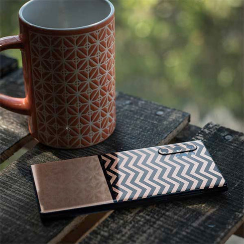 Rose Gold Chevron Split Galaxy Note 10 Plus Skin