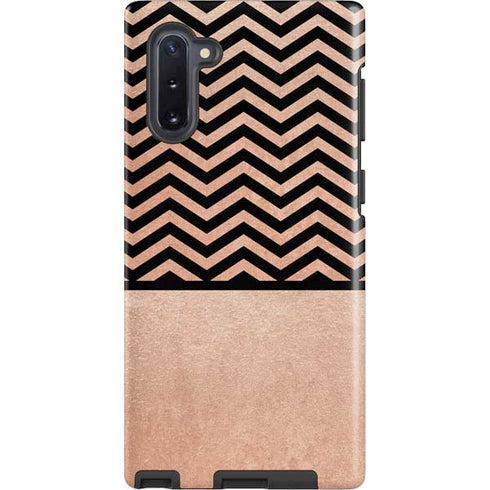 Rose Gold Chevron Split Galaxy Cases