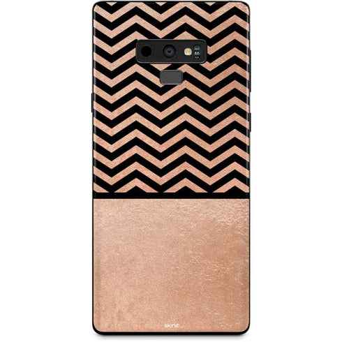 Rose Gold Chevron Split Galaxy Note 9 Skin