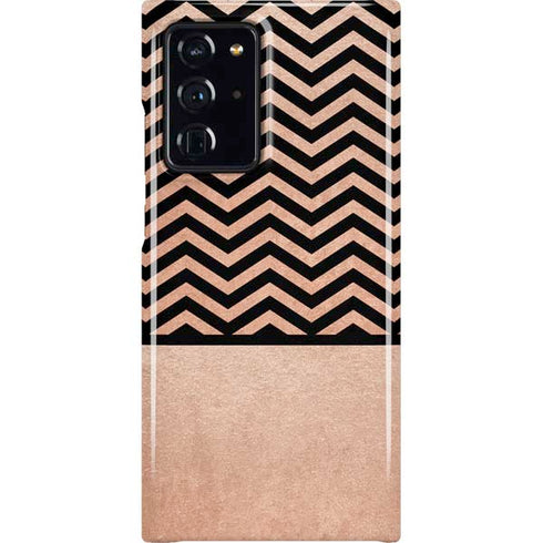 Rose Gold Chevron Split Galaxy Cases