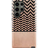 Rose Gold Chevron Split Galaxy S23 Ultra Pro Case