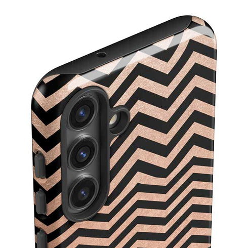 Rose Gold Chevron Split Galaxy S25 Impact Case